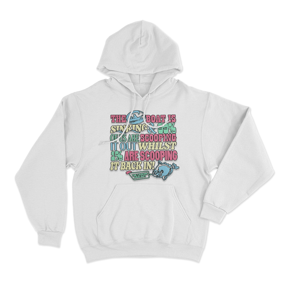 CaseOh's Boat Analogy Hoodie White CaseOhs Boat Analogy Hoodie White