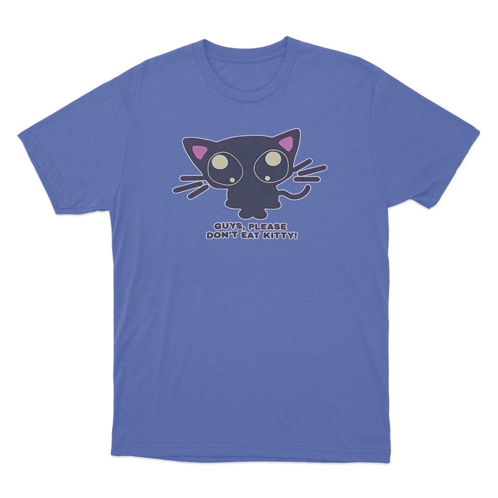 CaseOh's Don't Eat Kitty T Shirt Blue CaseOhs Dont Eat Kitty T Shirt Blue