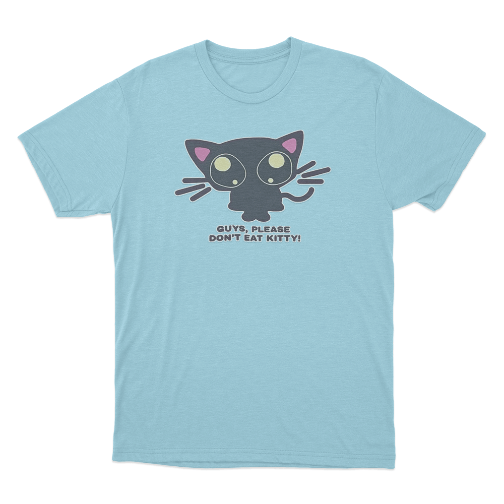 CaseOh's Don't Eat Kitty T Shirt Sky Blue CaseOhs Dont Eat Kitty T Shirt Sky Blue